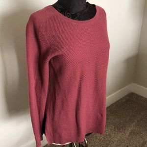 Athleta thermal sweater berry M